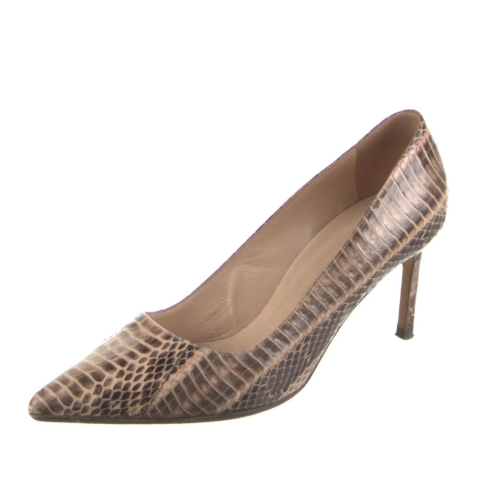 Manolo Blahnik Snakeskin Animal Print Pump